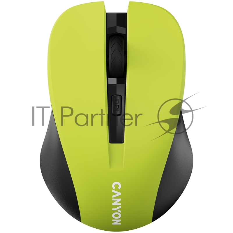 Мышь CANYON MW-1, Yellow 2.4GHz wireless optical mouse with 3 buttons, 800/1200/1600 DPI adjustable