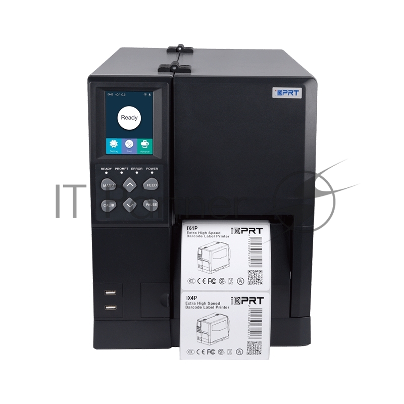 Принтер этикеток iDPRT iX4P Industrial 4 TT Printer 203DPI, 14IPS, 512/256MB, RTC, USB+USB HOST+Ethernet+RS232, ZPL-II, TSPL, EPL2, DPL