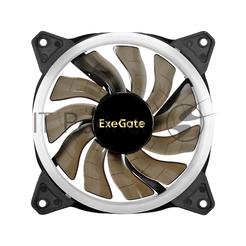 Вентилятор 12В DC с подсветкой ExeGate EX12025H3P4PSR-PWM.ARGB (120x120x25 мм, Hydraulic bearing (гидродинамический), 5V ARGB 3pin, 4pin PWM, 1200RPM, ARGB подсветка, 26dBA)
