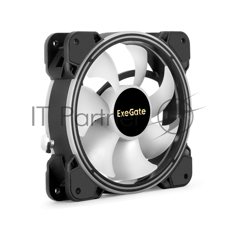 Вентилятор 12В DC с подсветкой ExeGate EX12025HM3PM.FRGB.7O5CSU (120x120x25 мм, Hydraulic bearing (гидродинамический), 3pin+Molex, FRGB подсветка, 24dBA)