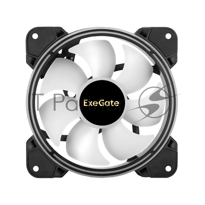 Вентилятор 12В DC с подсветкой ExeGate EX12025HM3PM.FRGB.7O5CSU (120x120x25 мм, Hydraulic bearing (гидродинамический), 3pin+Molex, FRGB подсветка, 24dBA)