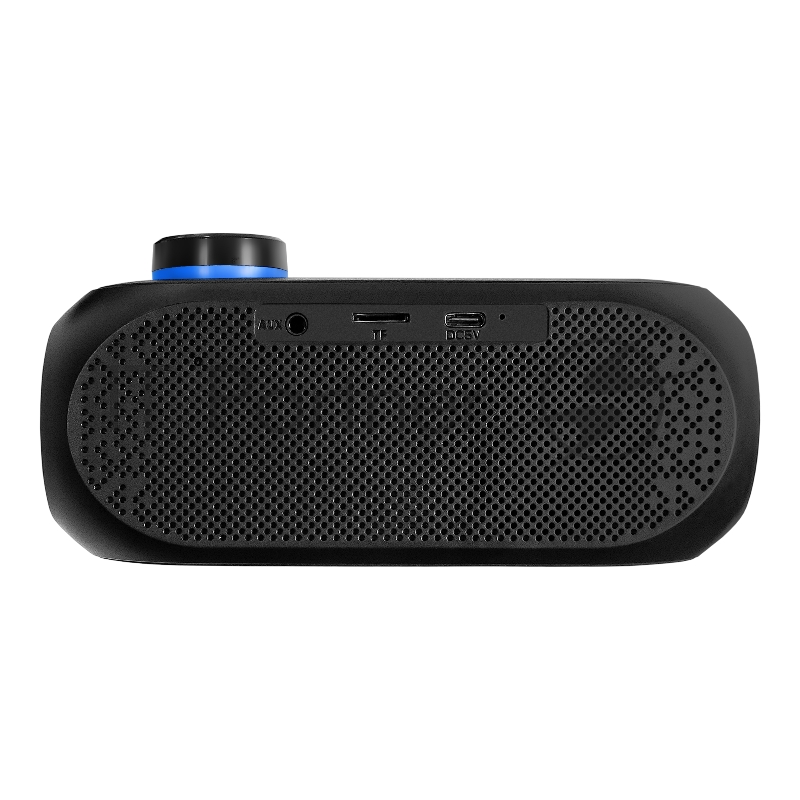 BT-колонка-часы ExeGate Yo 520 (электронные беспроводные с LED индикацией, 3Вт, 80-20000Гц, Bluetooth, Li-Ion, 1200mAh, FM 87.5MHz-108MHz, поддержка TF/microSD-card, 3,5mm audio jack, зарядка USB Type-C, регулятор громкости на верхней панели, Color B