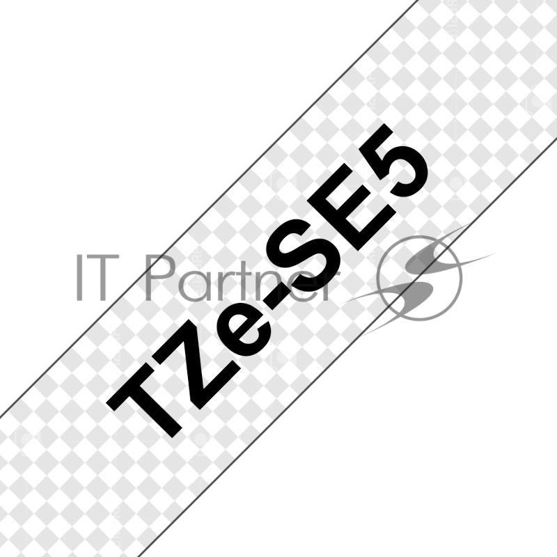 Лента для печати наклеек Brother TZESE5, черным на белом фоне, ширина: 24 мм., длина 8м