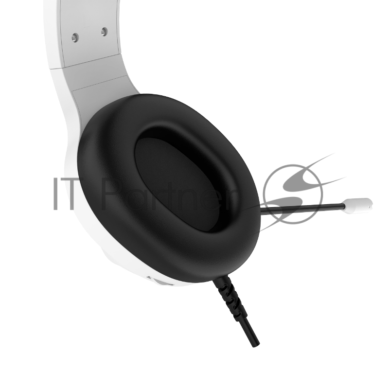 Гарнитура CANYON Shadder GH-6, RGB gaming headset with Microphone, Microphone frequency response: 20HZ~20KHZ, ABS+ PU leather, USB*1*3.5MM jack plug, 2.0M PVC cable, weight: 300g, White