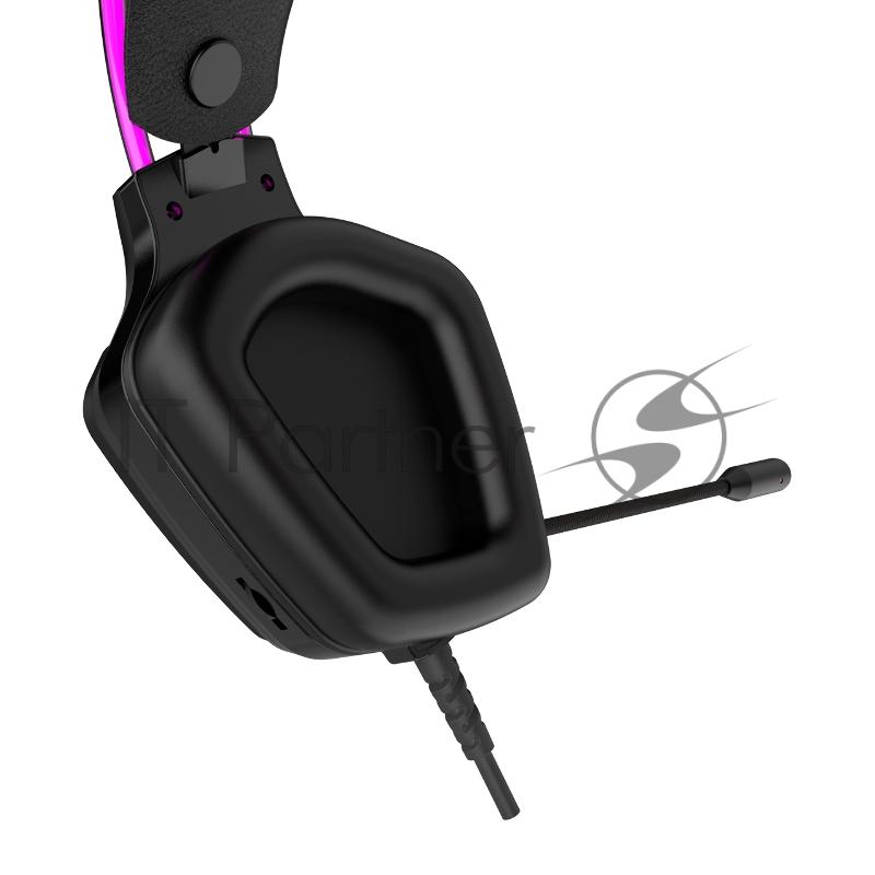 Гарнитура CANYON Darkless GH-9A, RGB gaming headset with Microphone, Microphone frequency response: 20HZ~20KHZ, ABS+ PU leather, USB*1*3.5MM jack plug, 2.0M PVC cable, weight:280g, black