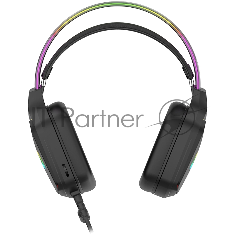 Гарнитура CANYON Darkless GH-9A, RGB gaming headset with Microphone, Microphone frequency response: 20HZ~20KHZ, ABS+ PU leather, USB*1*3.5MM jack plug, 2.0M PVC cable, weight:280g, black