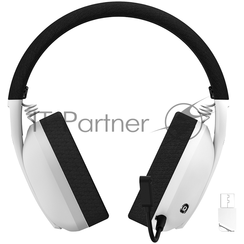 Гарнитура CANYON Ego GH-13, Gaming BT headset, +virtual 7.1 support in 2.4G mode, with chipset BK3288X, BT version 5.2, cable 1.8M, size: 198x184x79mm, White
