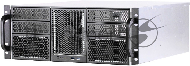 Корпус компьютерный Procase RE411-D4H11-E-55 Корпус 4U server case,4x5.25+11HDD,черный,без блока питания,глубина 550мм,MB EATX 12x13