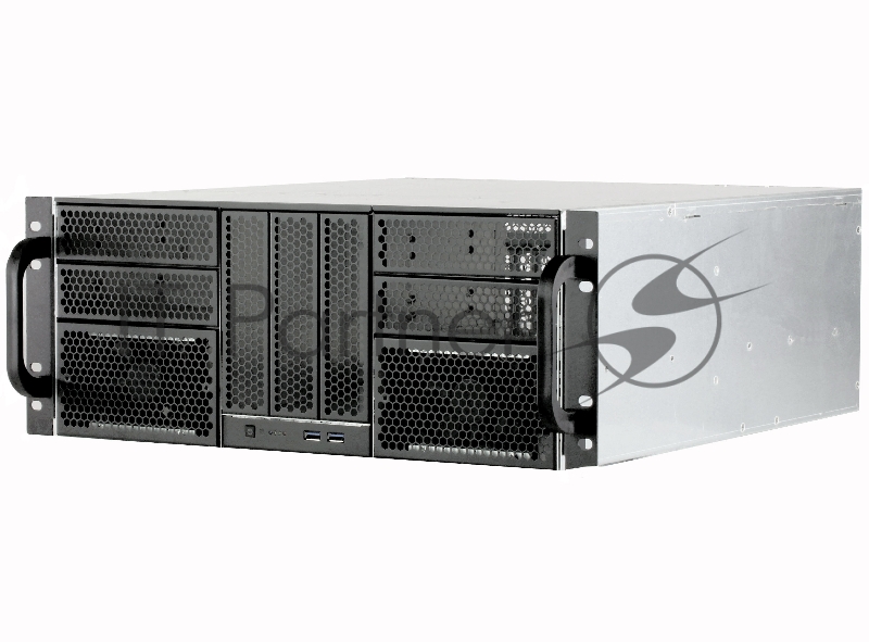 Корпус компьютерный Procase RE411-D7H6-FE-65 Корпус 4U server case,7x5.25+6HDD,черный,без блока питания,глубина 650мм,MB EATX 12x13,панель вентиляторов 3х120