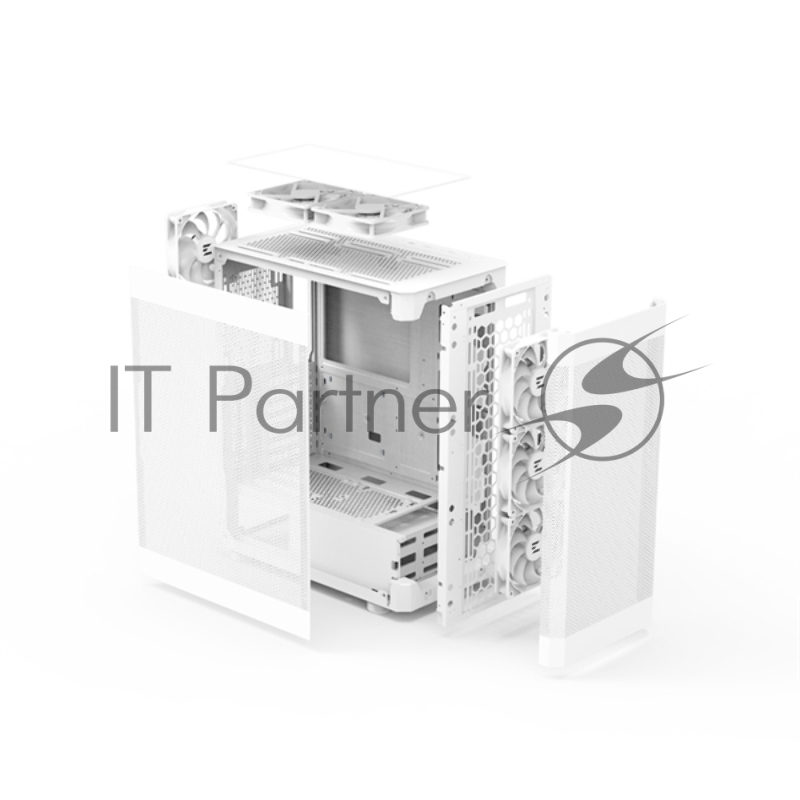 Корпус ZALMAN i4, ATX, WHITE, FRONT MESH, SIDE MESH, 2x3.5, 2x2.5, 1xUSB2.0, 2xUSB3.0, FRONT 3x120mm, REAR 1x120mm, TOP 2x120mm