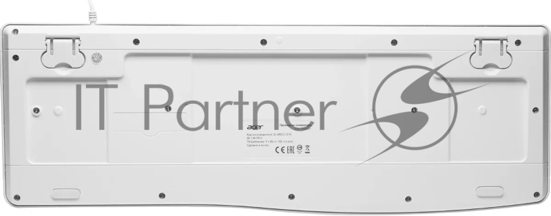 Клавиатура Acer OKW301 белый USB (ZL.KBDCC.01B)