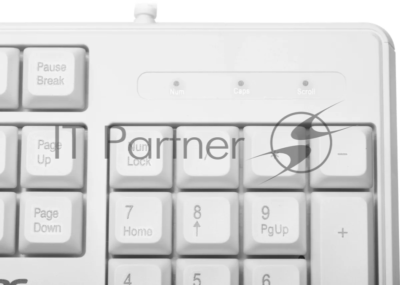 Клавиатура Acer OKW301 белый USB (ZL.KBDCC.01B)