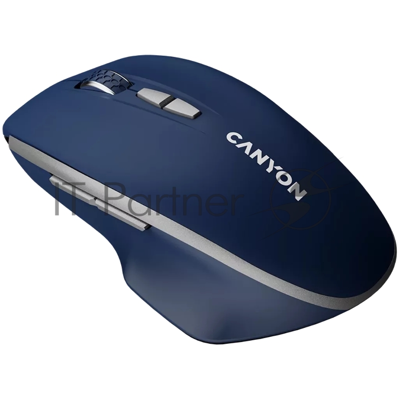 Мышь CANYON MW-21, 2.4 GHz Wireless mouse ,with 7 buttons, DPI 800/1200/1600, Battery: AAA*2pcs,Blue,72*117*41mm, 0.075kg