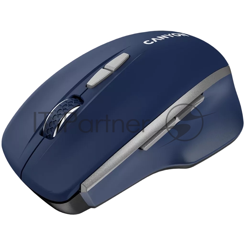 Мышь CANYON MW-21, 2.4 GHz Wireless mouse ,with 7 buttons, DPI 800/1200/1600, Battery: AAA*2pcs,Blue,72*117*41mm, 0.075kg