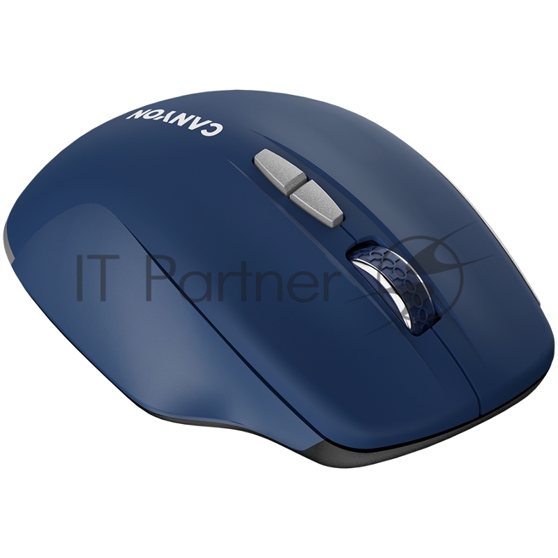 Мышь CANYON MW-21, 2.4 GHz Wireless mouse ,with 7 buttons, DPI 800/1200/1600, Battery: AAA*2pcs,Blue,72*117*41mm, 0.075kg