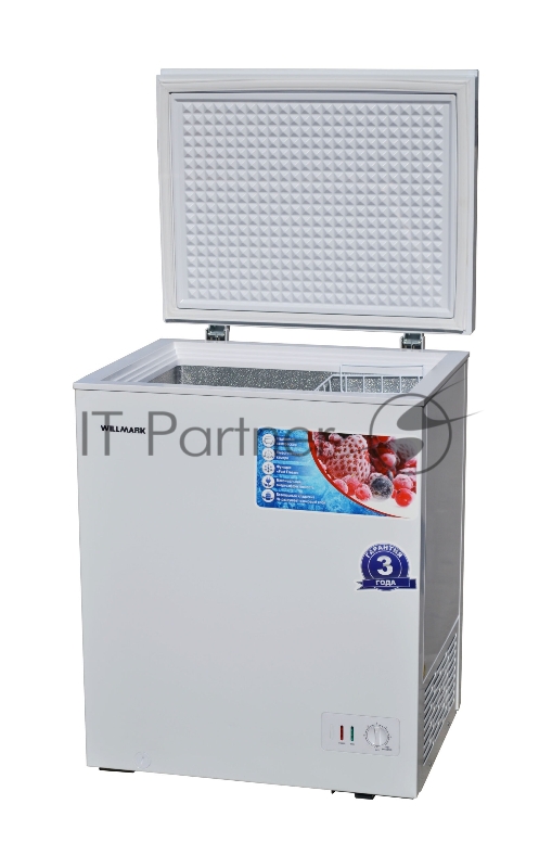 Морозильный ларь WILLMARK CF-120G ( 105л, до -24С, 1 корз. стекл.крышка, гар. 3года)
