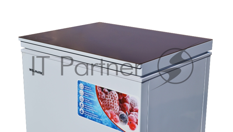 Морозильный ларь WILLMARK CF-120G ( 105л, до -24С, 1 корз. стекл.крышка, гар. 3года)