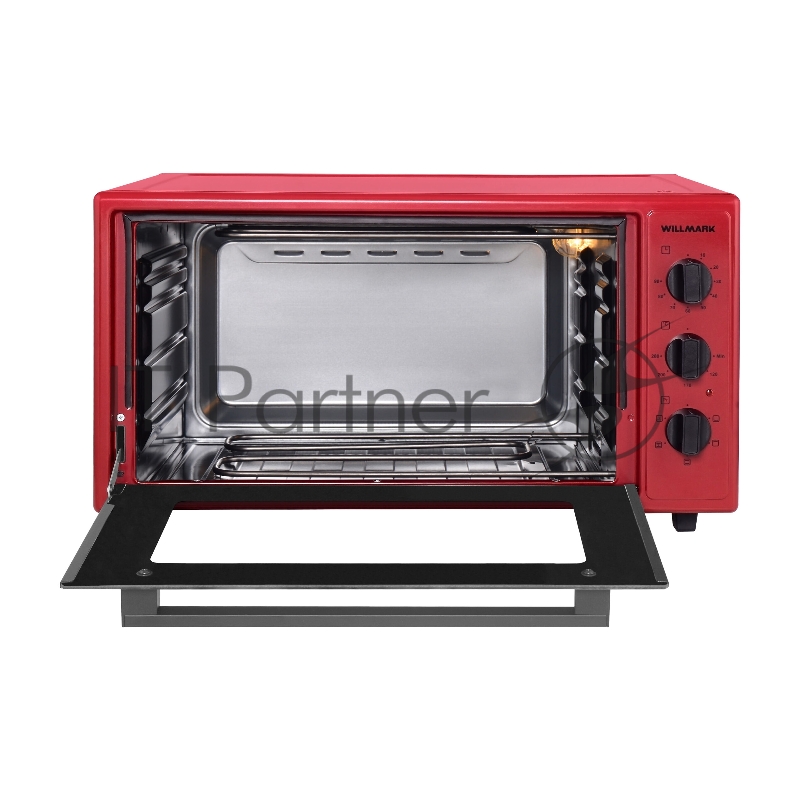 Мини-печь WILLMARK WOF-505R (50л,конвекция,эмал.внутр.пове красн., 1700Вт)