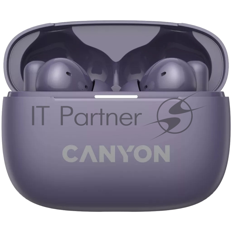 Гарнитура CANYON OnGo TWS-10 ANC+ENC, Bluetooth Headset, microphone, BT v5.3 BT8922F, Frequence Response:20Hz-20kHz, battery Earbud 40mAh*2+Charging case 500mAH, type-C cable length 24cm,size 63.97*47.47*26.5mm 42.5g, Purple