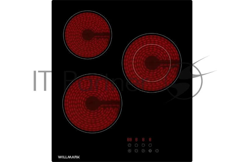 Стеклокерам. вар.поверхность WILLMARK WCH-3452R (45см,тайм,блок.поверх,автоотк zone)