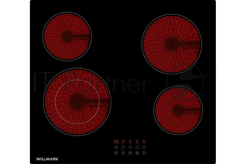 Стеклокерам. вар.поверхность WILLMARK WCH-4602R (60см,тайм,блок.поверх,автоотк zone)