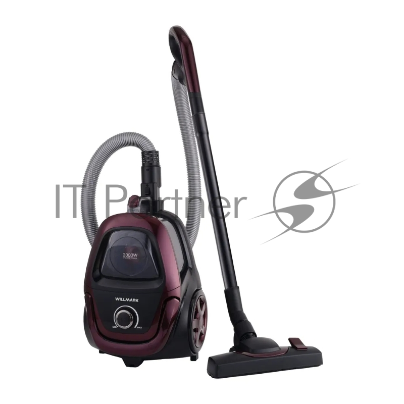 Пылесос WILLMARK VC-2630CYM (трубка телескоп/металл.,2000Вт,мощ.вс мощности)