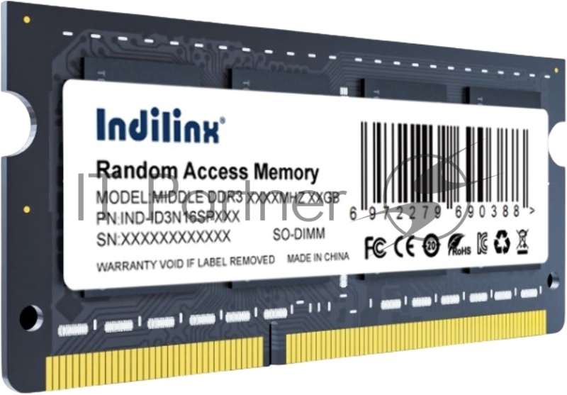 Память SO-DIMM DDR3 8Gb PC12800 1600MHz CL11 Indilinx 1.5V (IND-ID3N16SP08X)