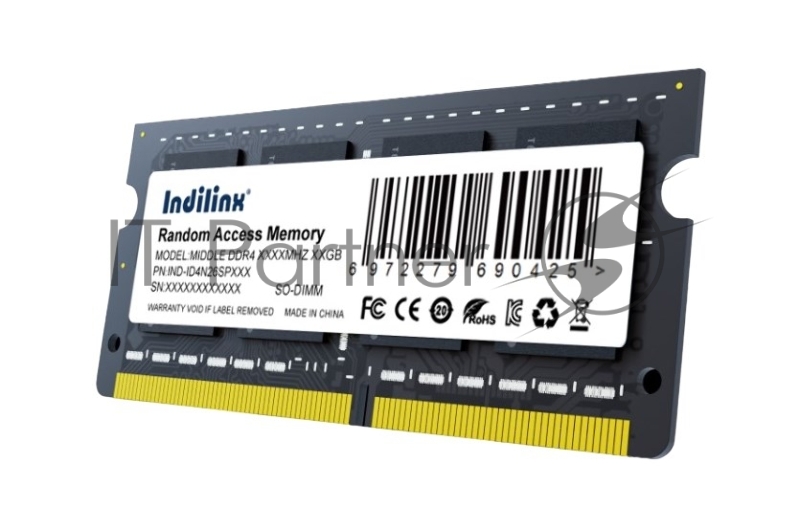 Память SO-DIMM DDR4 16Gb PC25600 3200MHz CL16 Indilinx 1.2V RTL (IND-ID4N32SP16X)