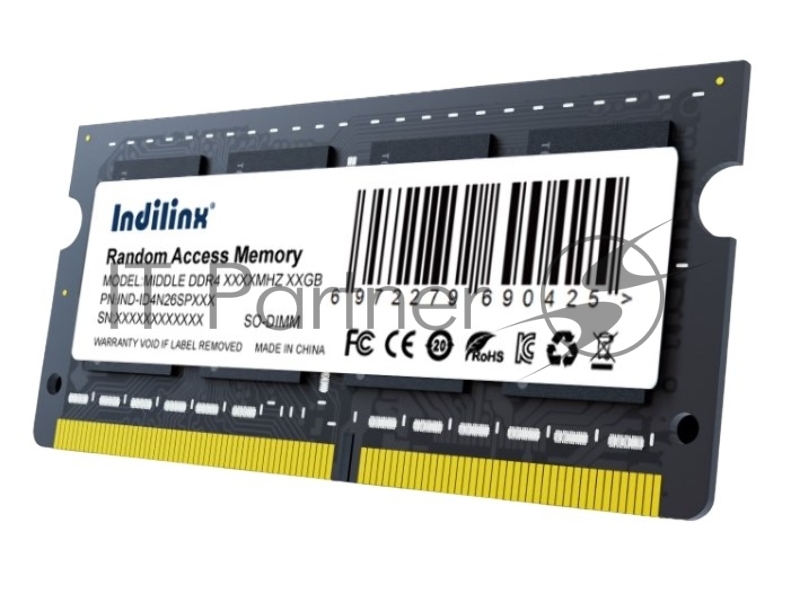 Память SO-DIMM DDR4 32Gb PC25600 3200MHz CL16 Indilinx 1.2V RTL (IND-ID4N32SP32X)