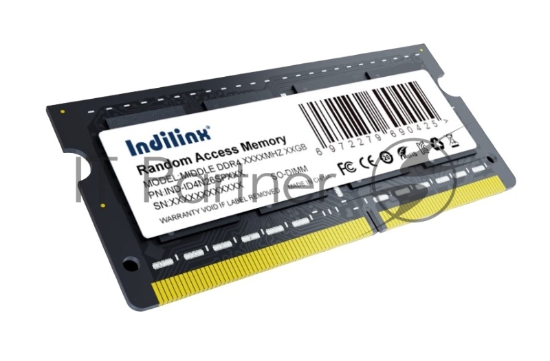 Память SO-DIMM DDR4 8Gb PC25600 3200MHz CL22 Indilinx 1.2V RTL (IND-ID4N32SP08X)