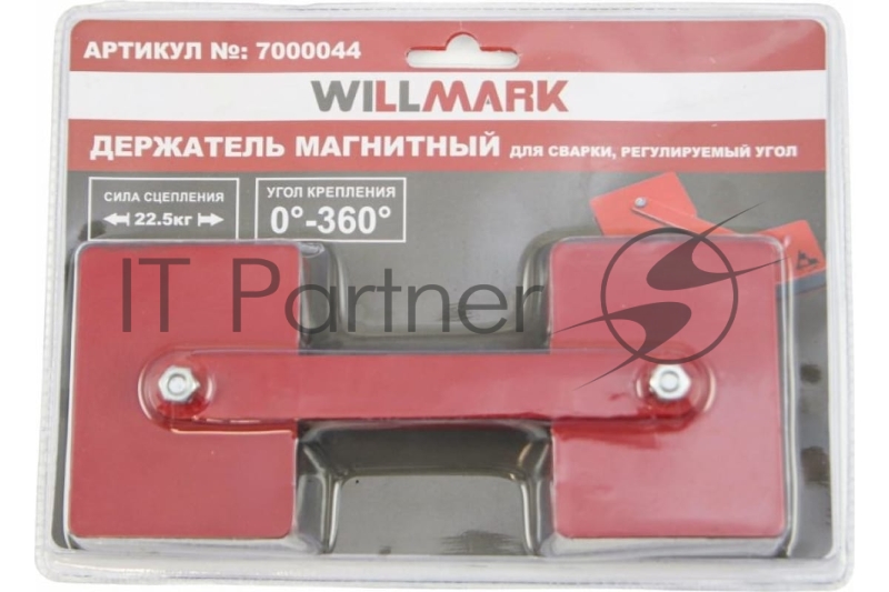 Держатель для сварки магнитный WILLMARK (рег.угол 0-360 градусов, сила сцепления 22,5кг)