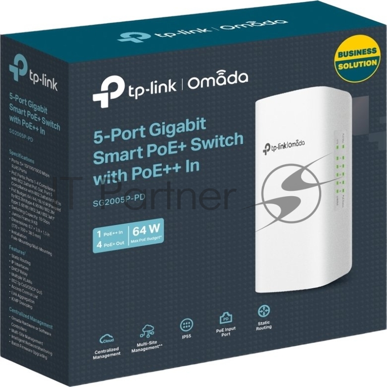 Коммутатор TP-LINK SG2005P-PD 5PORT 1000M POE