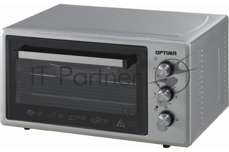 Мини-печь OPTIMA OF-48G (48л, таймер,лампа,противень 2шт., решетка, серый, 1600Вт)