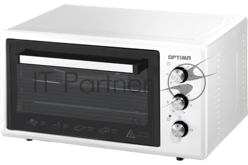 Мини-печь OPTIMA OF-48W (48л, таймер, лампа, противень 2шт., решетка, белый, 1600Вт)