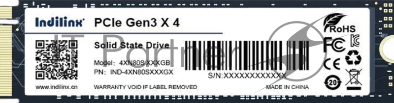 Накопитель SSD Indilinx 256Gb M.2 2280 NVME PCI-E (IND-4XN80S256GX)