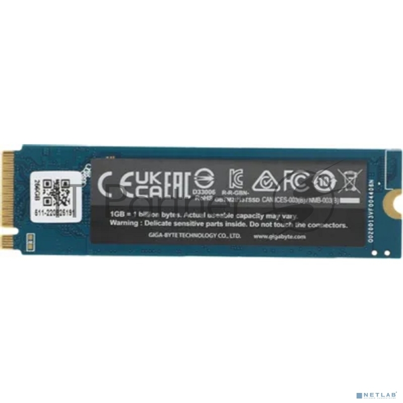 Накопитель SSD M.2 2280 256GB Gigabyte Client SSD GP-GSM2NE3256GNTD PCIe Gen3x4 with NVMe, 1700/1100, IOPS 180/250K, MTBF 1.5M, 3D TLC, 300TBW, NVMe 1.3, RTL