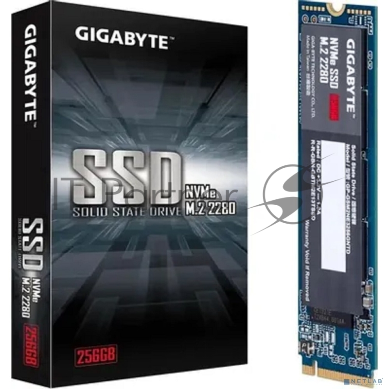 Накопитель SSD M.2 2280 256GB Gigabyte Client SSD GP-GSM2NE3256GNTD PCIe Gen3x4 with NVMe, 1700/1100, IOPS 180/250K, MTBF 1.5M, 3D TLC, 300TBW, NVMe 1.3, RTL