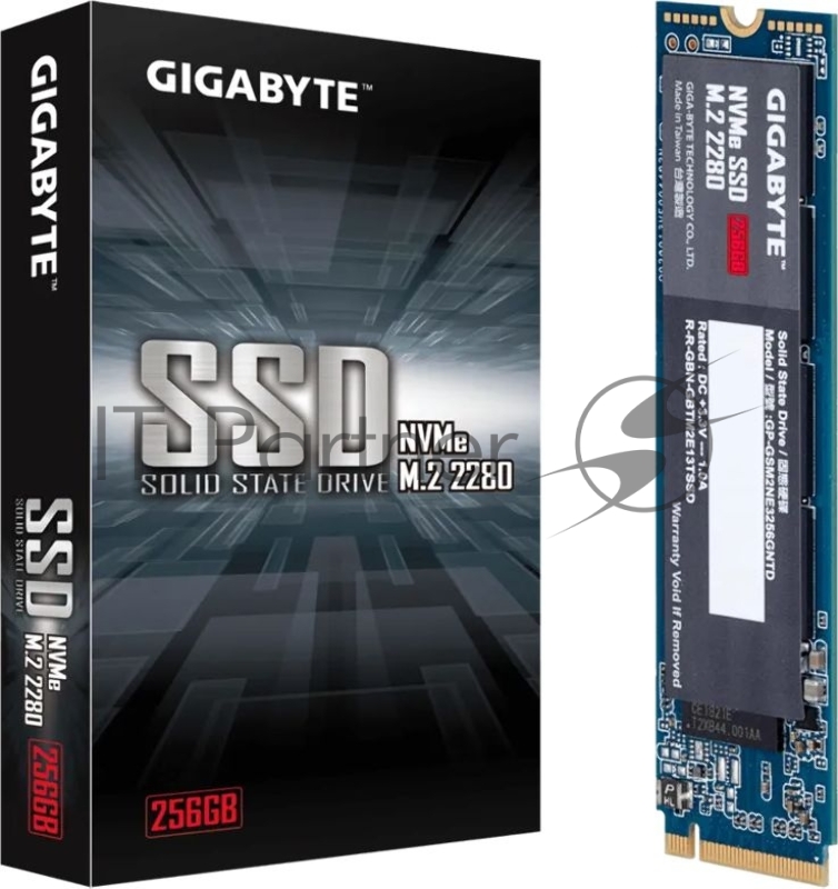 Накопитель SSD M.2 2280 256GB Gigabyte Client SSD GP-GSM2NE3256GNTD PCIe Gen3x4 with NVMe, 1700/1100, IOPS 180/250K, MTBF 1.5M, 3D TLC, 300TBW, NVMe 1.3, RTL