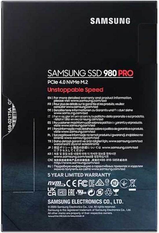 Накопитель SSD Samsung 500GB 980 PRO, V-NAND 3-bit MLC, Elpis, M.2 (2280) PCIe Gen 4.0 x4, NVMe 1.3c, R6900/W5000