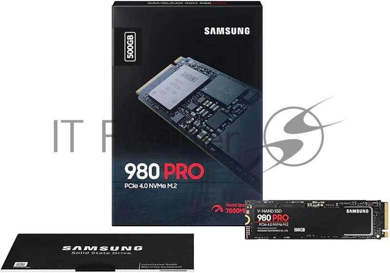 Накопитель SSD Samsung 500GB 980 PRO, V-NAND 3-bit MLC, Elpis, M.2 (2280) PCIe Gen 4.0 x4, NVMe 1.3c, R6900/W5000