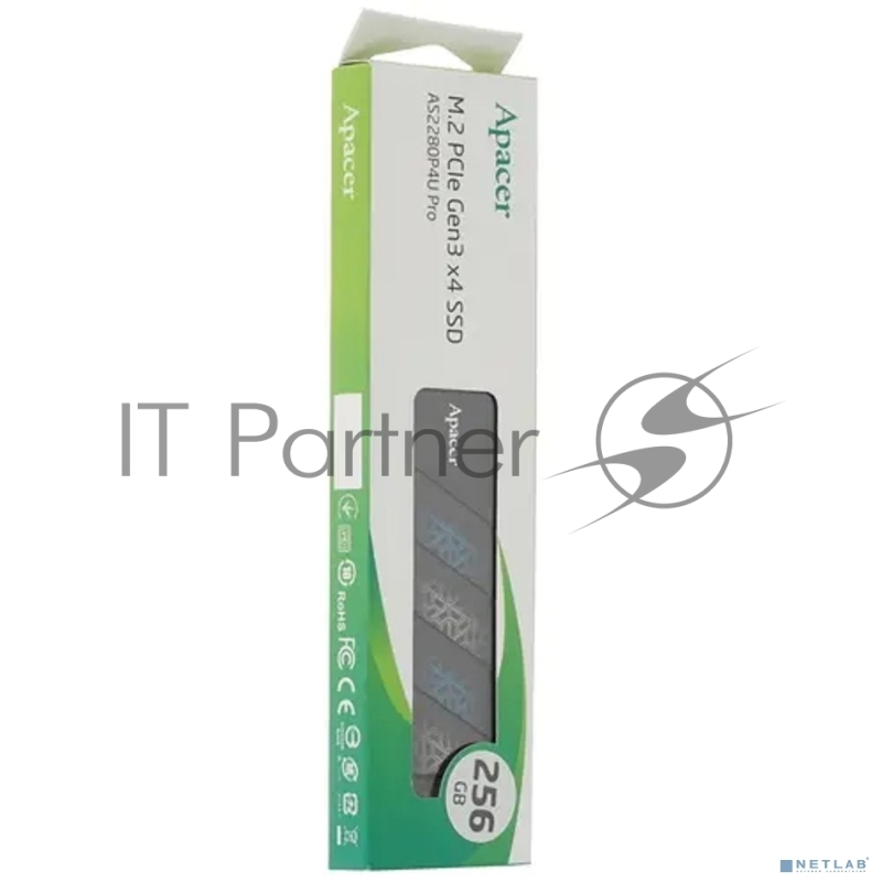 Накопитель SSD Apacer 256Gb M.2 AS2280P4U Pro, PCIe Gen3 x4, NVMe, 3500/3000 MB/s (AP256GAS2280P4UPRO-1)