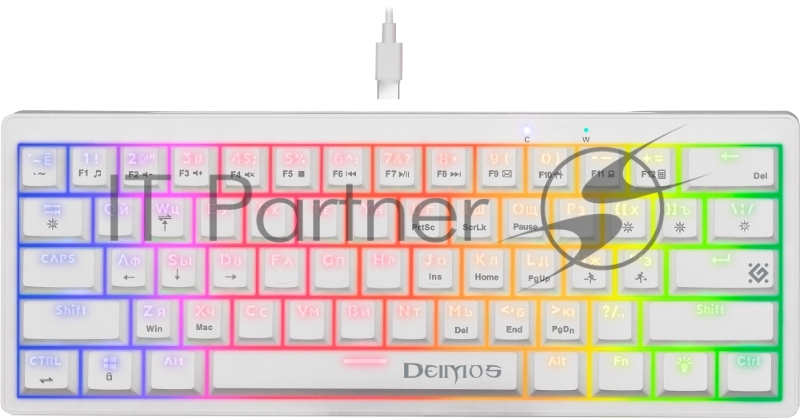 Клавиатура DEFENDER MECHANICAL DEIMOS GK-303 RU RGB 45304