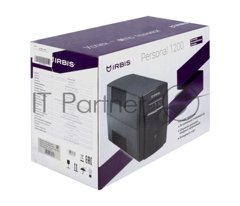 ИБП IRBIS UPS Personal 1200VA/720W, AVR, 4 Schuko outlets, USB