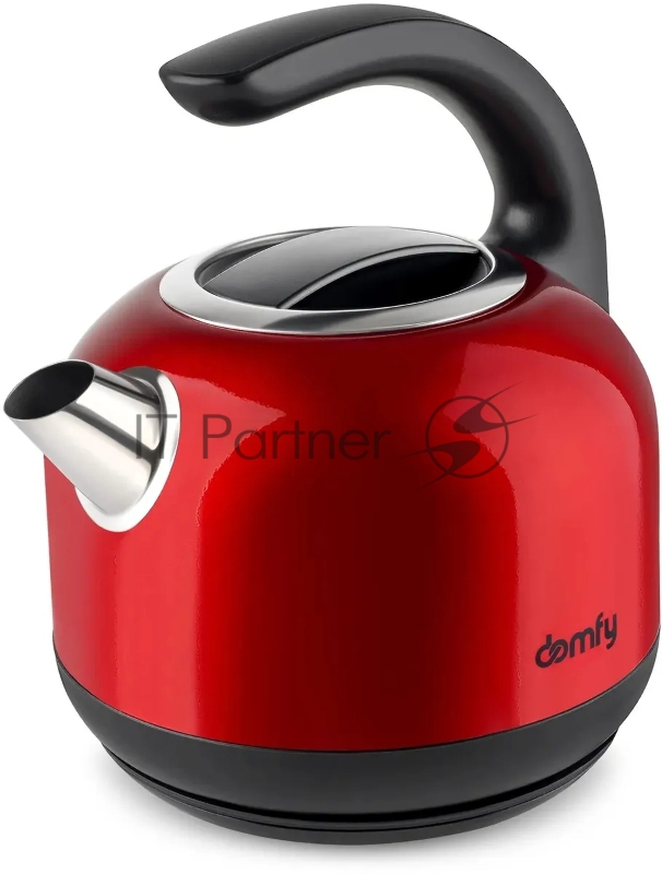 Чайник электрический Domfy DSC-EK506 1.7л. 2200Вт красный/черный (корпус: нержавеющая сталь)