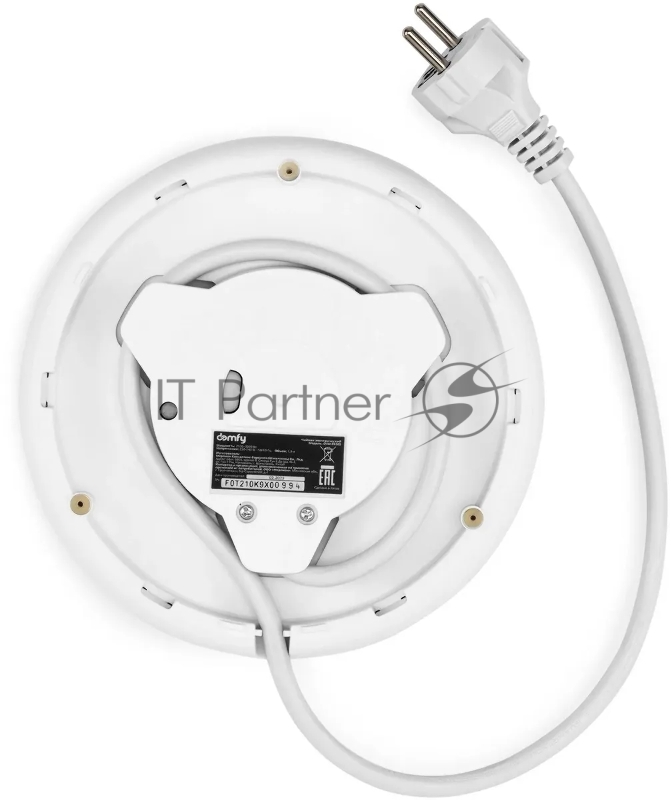 Чайник электрический Domfy DSW-EK505 1.9л. 3000Вт белый/прозрачный (корпус: стекло)