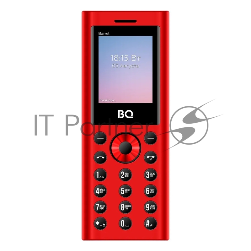 Мобильный телефон BQ 1858 Barrel Red+Black. SC6531E, 1, 32 Mb, 32 Mb, 2G GSM 850/900/1800/1900, Bluetooth Версия 2.1 Экран: 1.77 , 128*160, стекло 2,5d Основная камера: 0.08MP, FF, Фронтальная камера: , Кол-во СИМ: 3, Mini, nano, карта памяти MicroSD