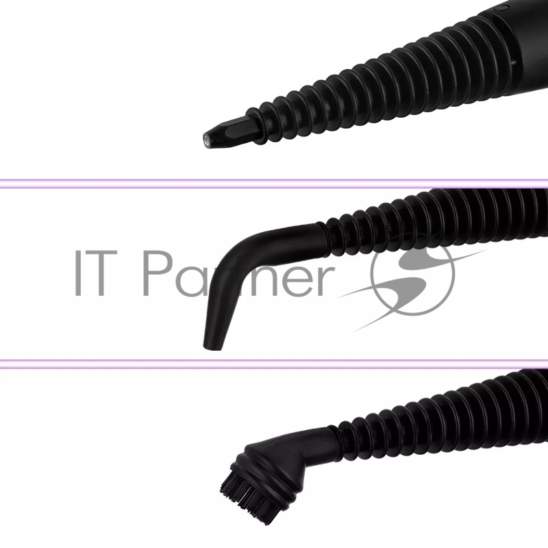 Пароочиститель ручной Kitfort КТ-9138-1 1050Вт черный/розовый