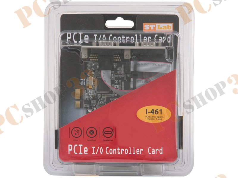Контроллер COM (2 внешн. 9pin + 2 внутр. 9pin) + LPT (1 внутр.) STLab I-461 (PCI-E x1)