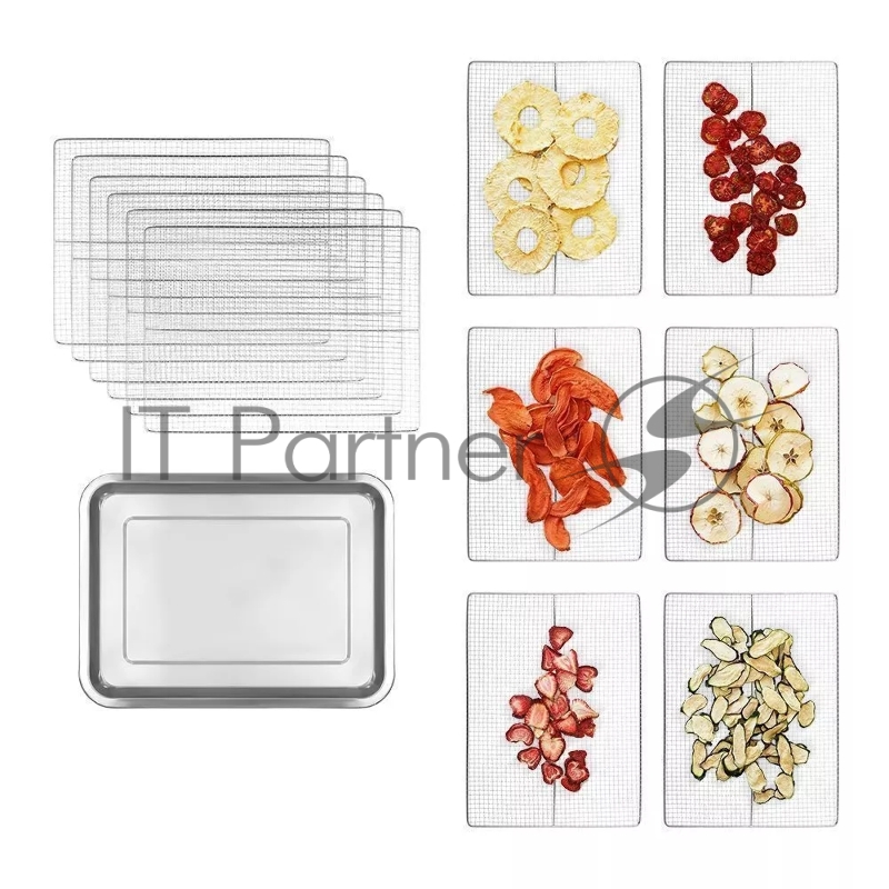 Сушка для фруктов и овощей Kitfort КТ-1951 12под. 1000Вт нержавеющая сталь