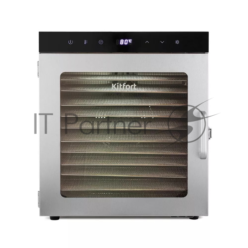 Сушка для фруктов и овощей Kitfort КТ-1951 12под. 1000Вт нержавеющая сталь